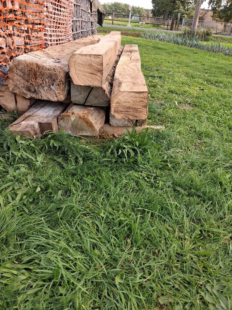 oude eiken balken, Doe-het-zelf en Bouw, Ophalen, Gebruikt, Eiken, 200 tot 250 cm