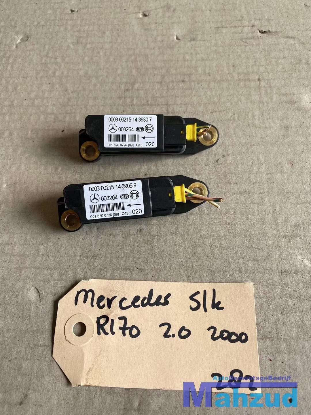 MERCEDES SLK R170 Airbag crash sensor 001820072609, Mercedes-Benz AG, Mercedes-Benz, Utilisé, Mercedesstrasse 120
70372  Stuttgart, DE