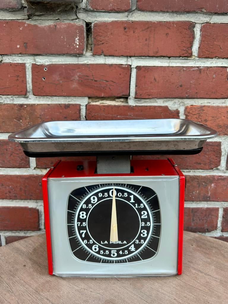 Vintage La Perla weegschaal, Elektronische apparatuur, Weegschalen, Keukenweegschaal, Ophalen of Verzenden, Gebruikt, Minder dan 10 kg