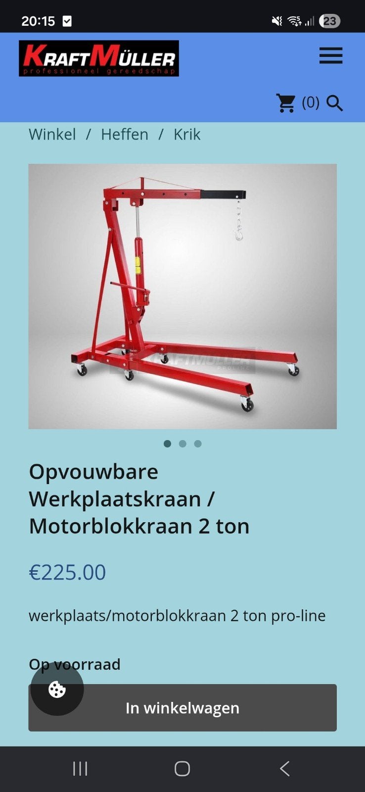 Motortakel 3 ton, Ophalen