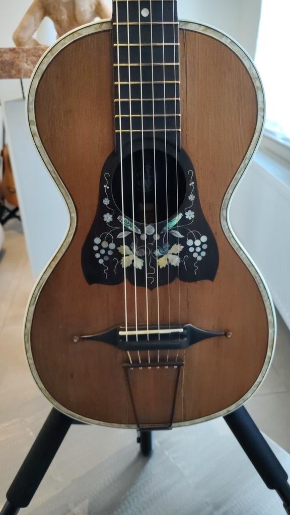Unieke parlor akoustische gitaar Meinel & Herold 1900, Ophalen of Verzenden