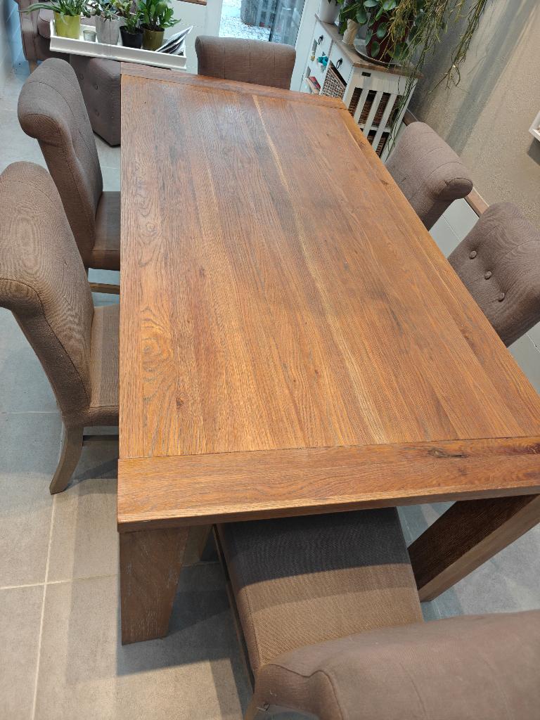 Tafel + stoelen, Huis en Inrichting, Complete eetkamers, Ophalen, Gebruikt, Klassiek, 4 tot 6 stoelen