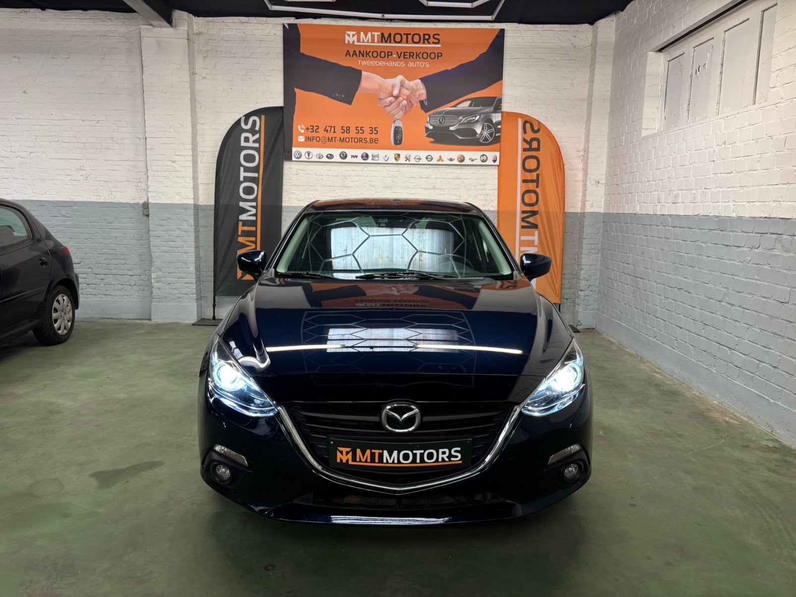 Mazda 3/2014/1.5benzine/59000km/Airco/PDC/Xenon, Auto's, Mazda, Voorwielaandrijving, Euro 5, Stof, Zwart
