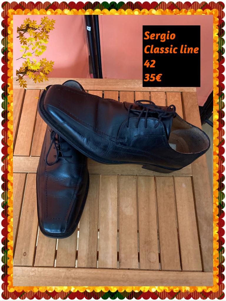 Veterschoenen heren 42. Sergio Classic line, Kleding | Heren, Zwart, Ophalen of Verzenden, Zo goed als nieuw, Veterschoenen