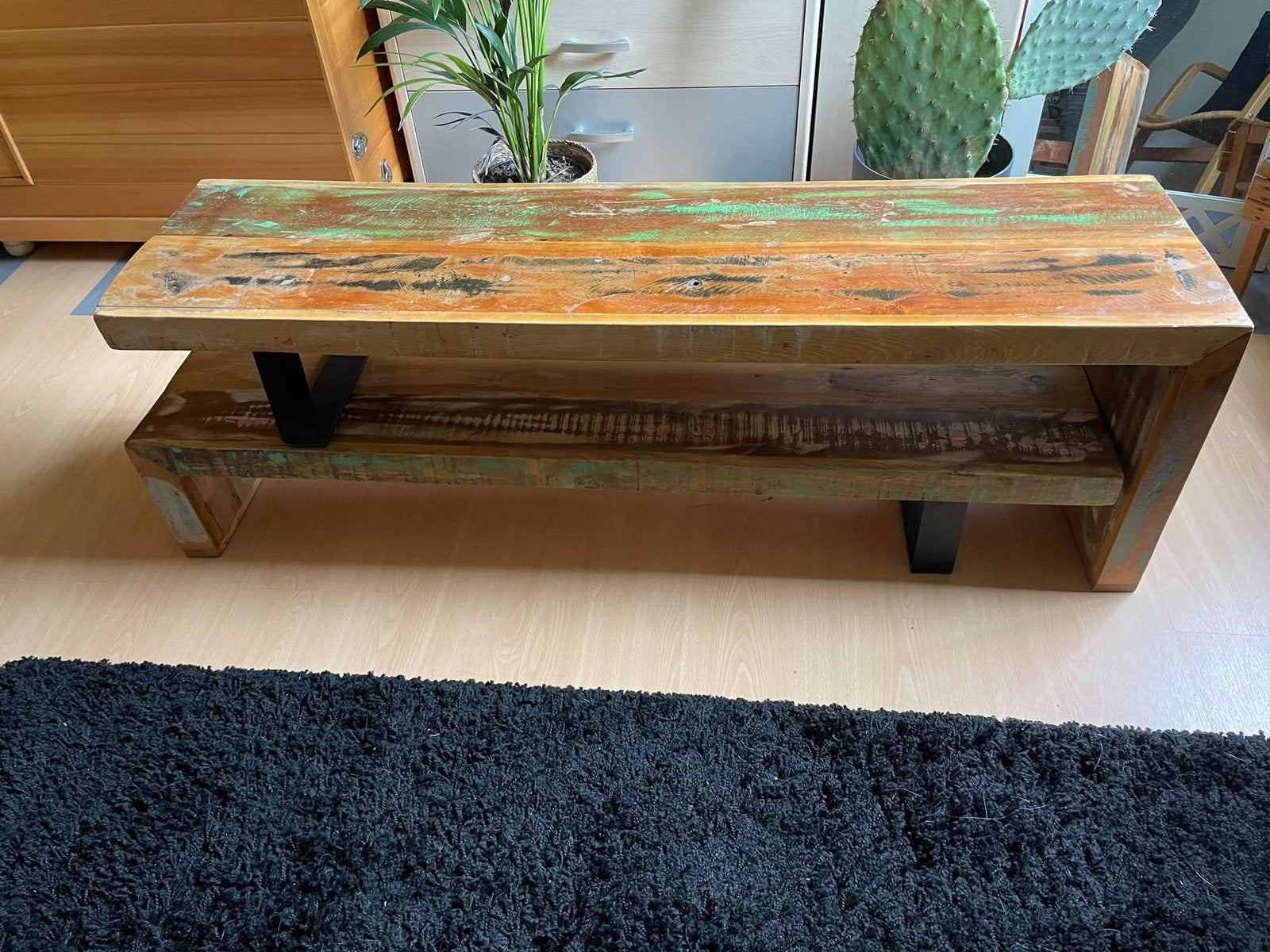 Tv meubel gerecycleerd hout, Enlèvement, Comme neuf