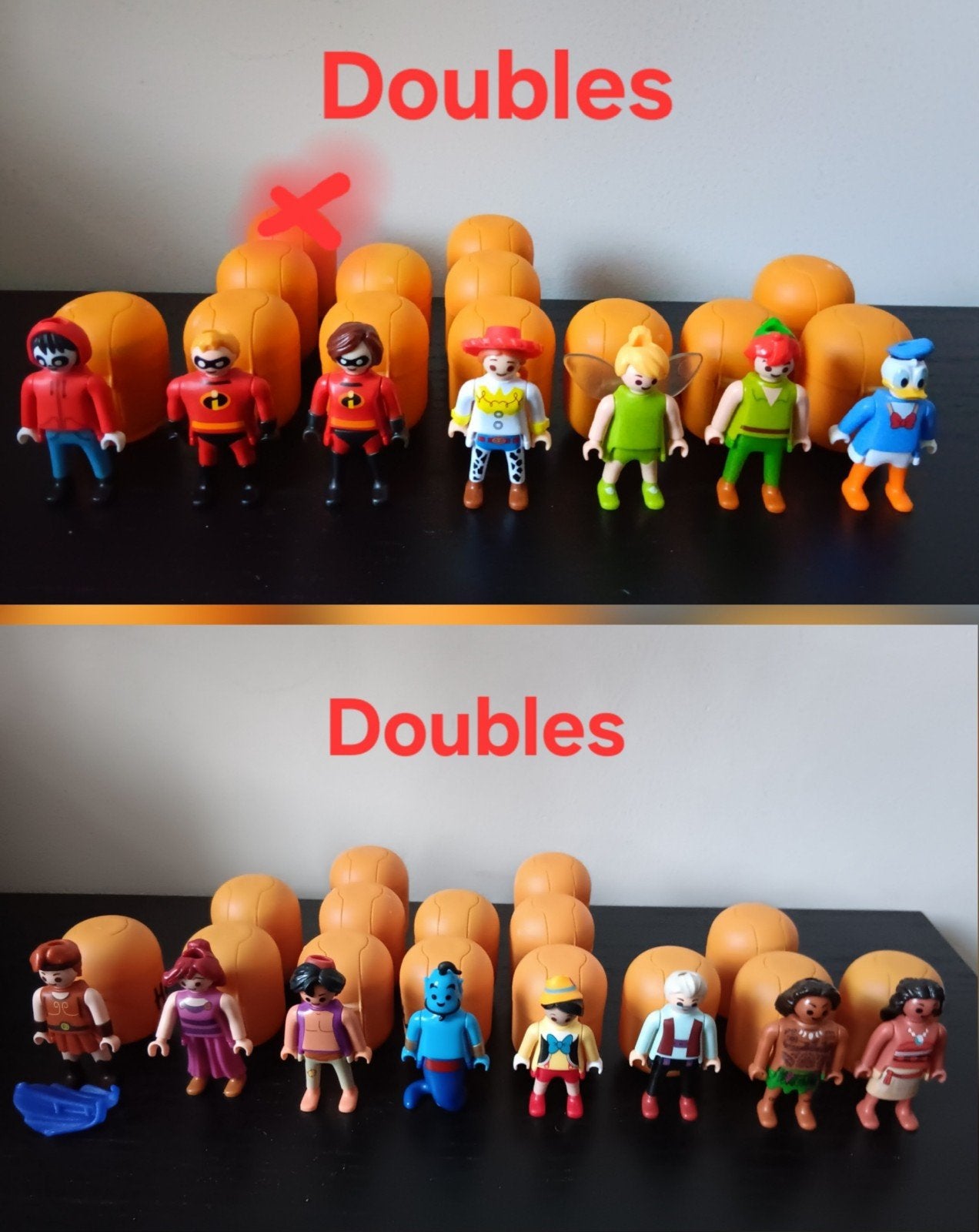 Échange kinder surprise playmobil disney, Enlèvement