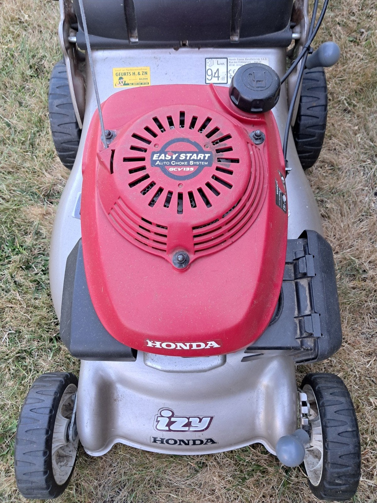 tondeuse honda autotractée izy., Jardin & Terrasse, Honda, Tondeuses à gazon à essence, Utilisé, Bac de ramassage