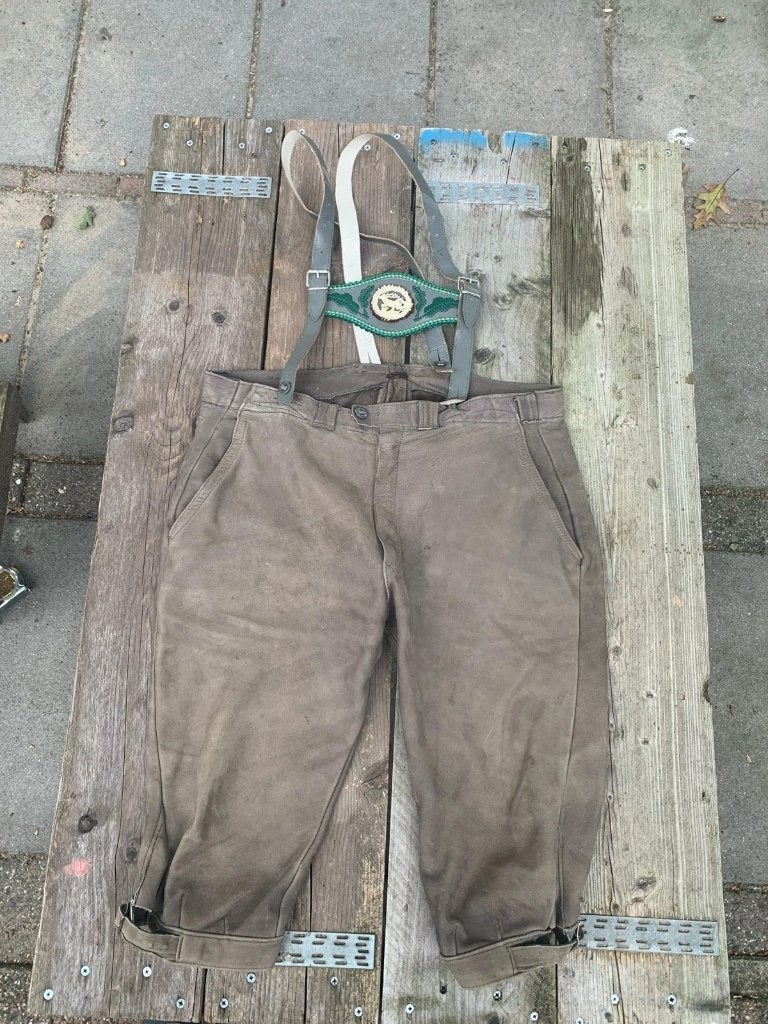 Lederen lederhozen grote maat xxxl, Kleding | Heren, Overige maten, Ophalen of Verzenden, DJT, Gedragen