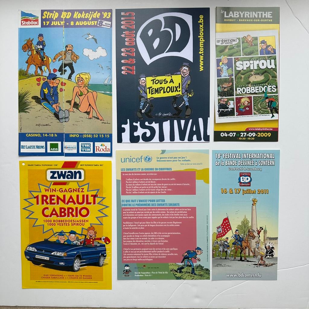 Les Tuniques Bleues : documents divers, Verzamelen, Verzenden, Overige figuren, Nieuw, Plaatje, Poster of Sticker
