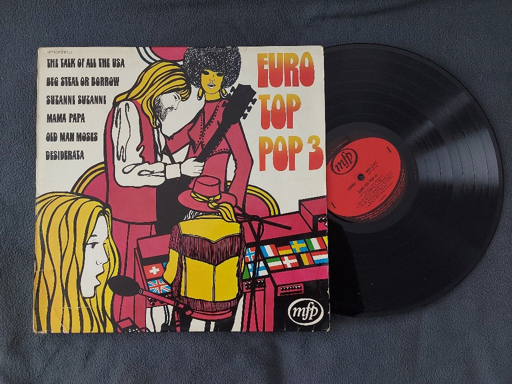 33g vinyl. Euro top 3 (21 titels)., Cd's en Dvd's, Vinyl | Verzamelalbums, Complilatie, Ophalen, Gebruikt, Pop