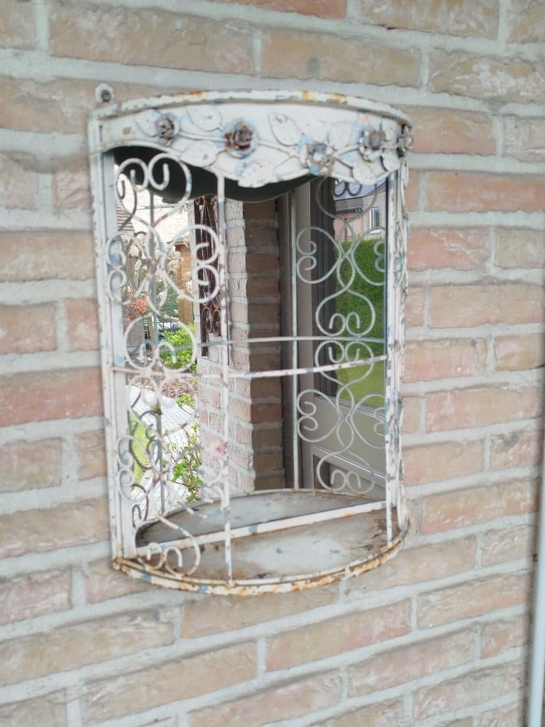 Wandrekje met spiegel tuindecoratie, Tuin en Terras, Tuinwanddecoratie, Ophalen