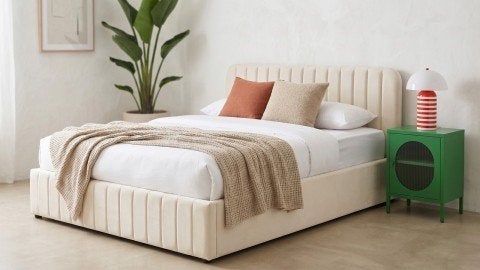 Lit coffre Homifab 160X200 NEUF prix à débattre, Maison & Meubles, Neuf, Tissu, Enlèvement, Deux personnes