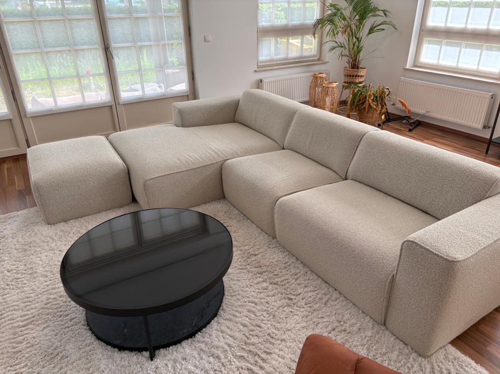 Sofa met poef te koop, Huis en Inrichting, Ophalen, Zo goed als nieuw