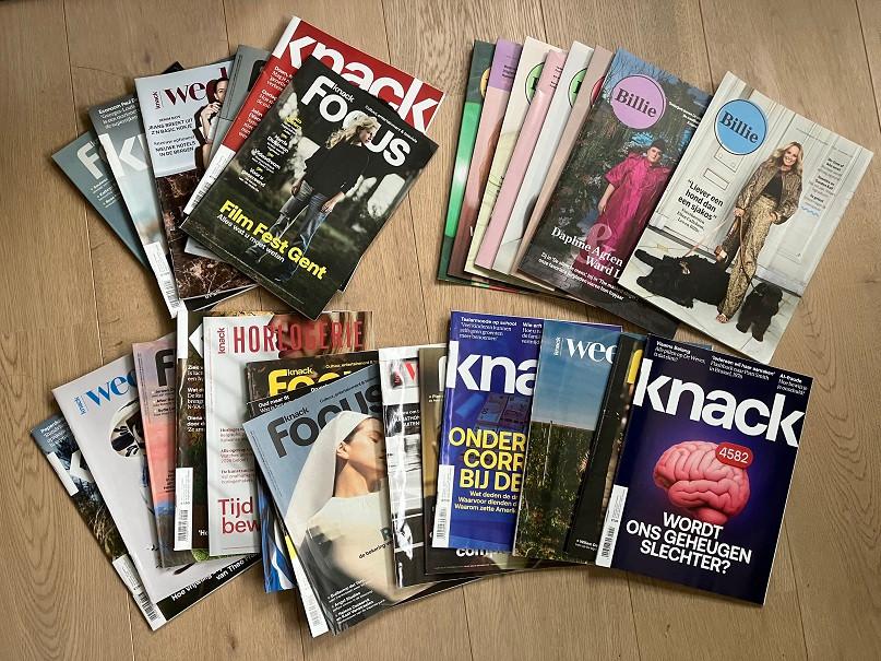 recente tijdschriften (Knack,... ), Boeken, Tijdschriften en Kranten, Ophalen, Gelezen