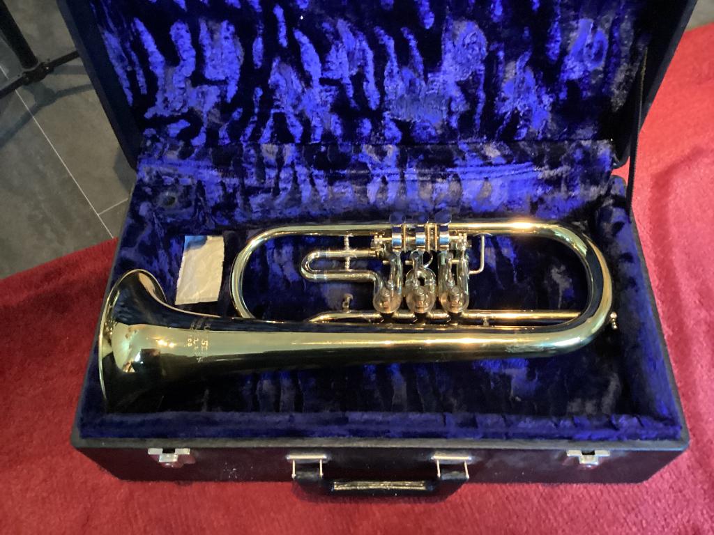 Bugel Flügelhorn J.F. Kaiser, Muziek en Instrumenten, Ophalen of Verzenden, Zo goed als nieuw, Overige typen, Met koffer