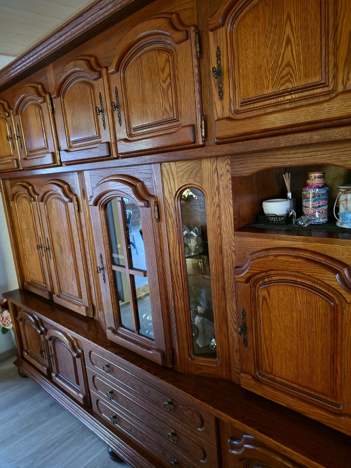 Wandkast eikenhout gratis af te halen, Huis en Inrichting, Kasten | Wandmeubels, Ophalen, 250 tot 300 cm, Gebruikt, Met deur(en)