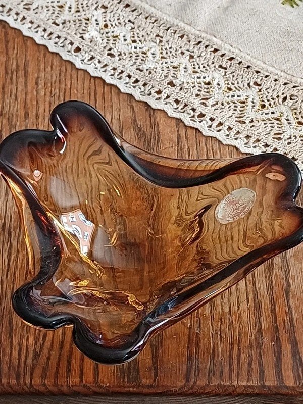 Cendrier / Vide-poche  en Verre de Murano à 3 branches, Antiquités & Art, Envoi