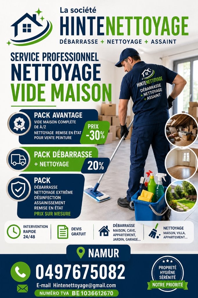 Vide maison vide encombrants nettoyage, Enlèvement ou Envoi