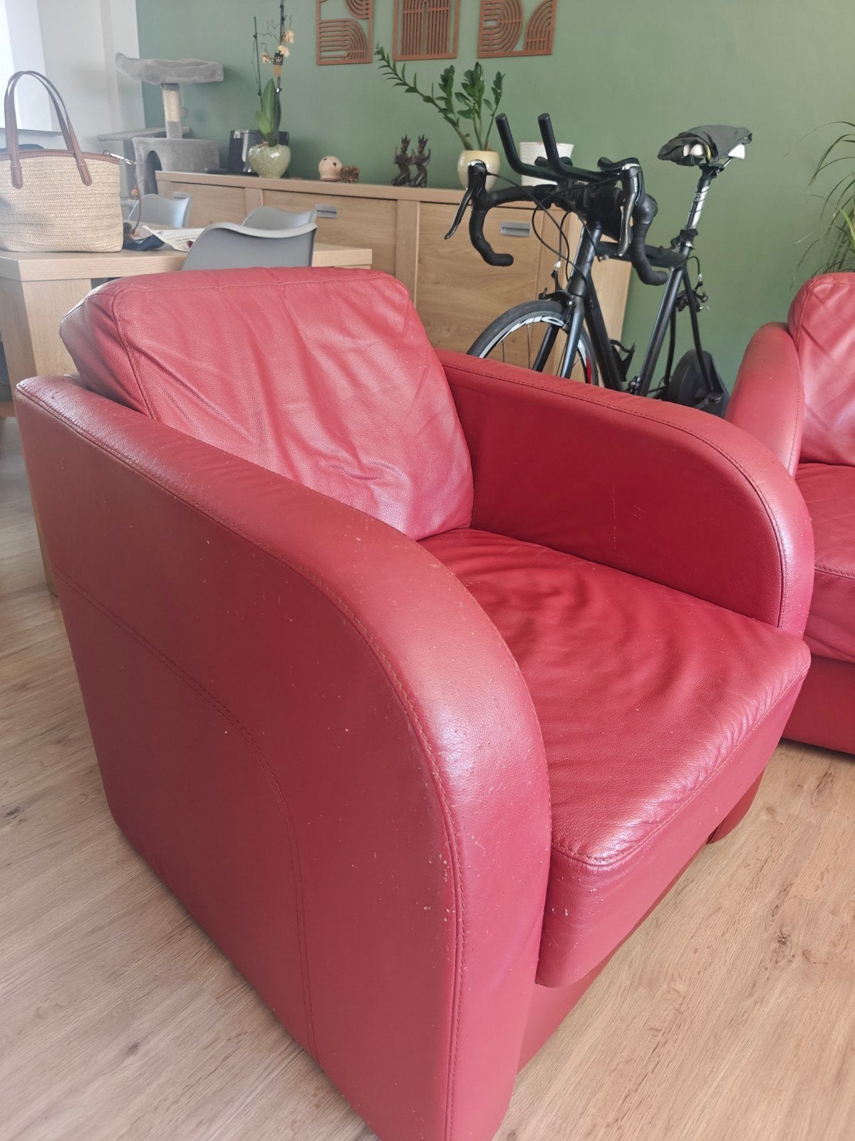 2 kleine sofa's 1 grote sofa leder, Enlèvement ou Envoi