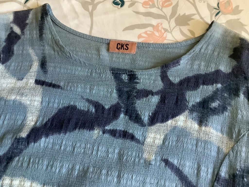 Los blauw-blauw katoenen zomerjurkje CKS als nieuw - 38, Kleding | Dames, Jurken, Ophalen of Verzenden, Zo goed als nieuw, Blauw