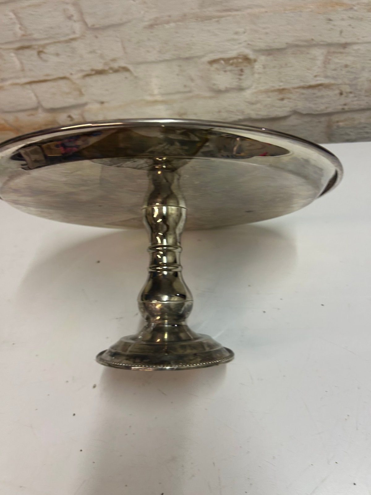 Godinger schaal/taartplateau — vintage, Ophalen of Verzenden, Gebruikt, Taartplateau, Metaal