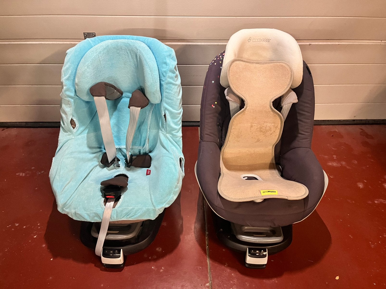 2x maxi cosi met isofix, Ophalen, Verstelbare rugleuning, Gebruikt, 0 t/m 18 kg