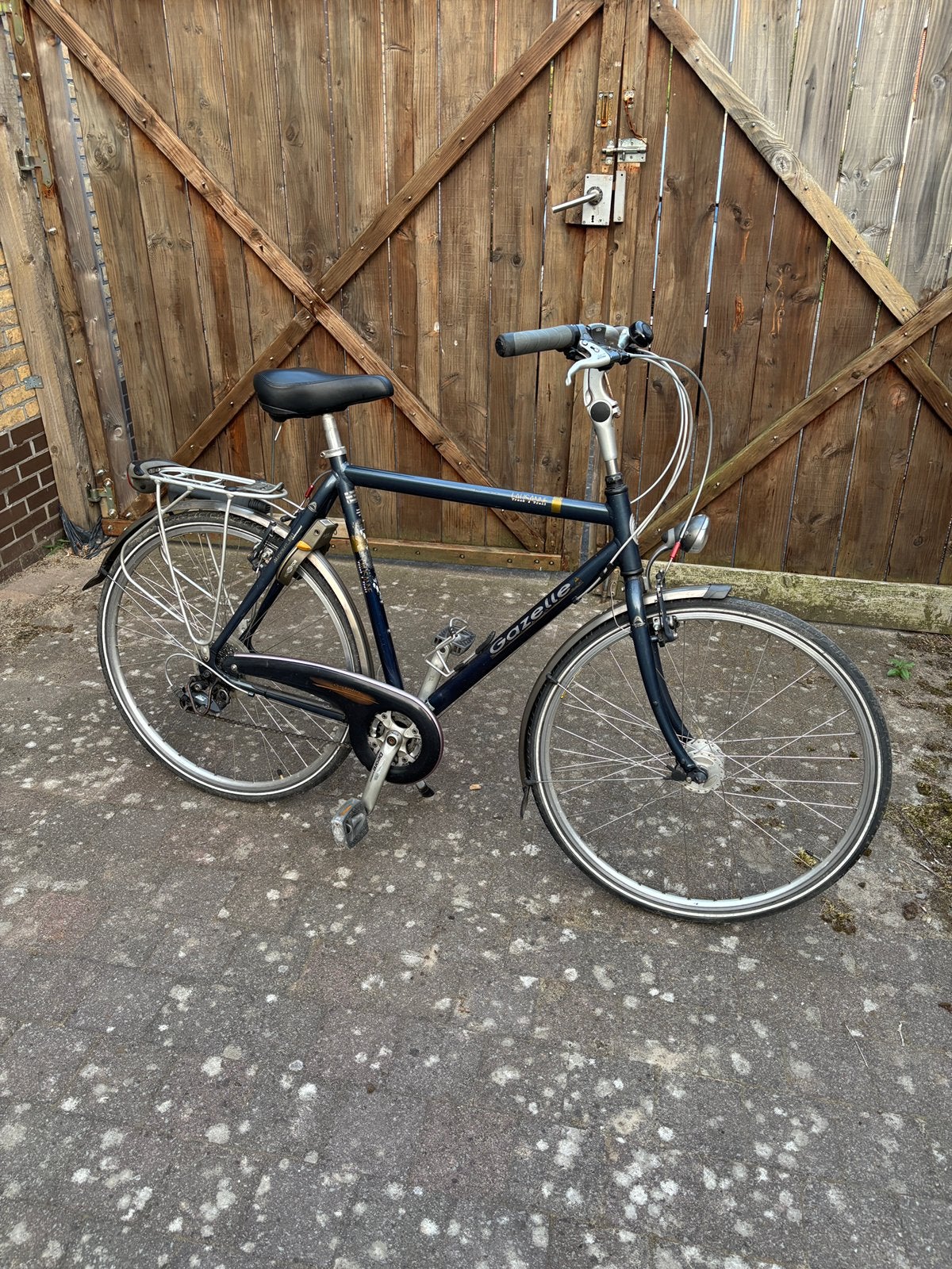 Herenfiets Gazelle stadsfiets, Fietsen en Brommers, Ophalen, Terugtraprem, Gebruikt, 57 tot 61 cm