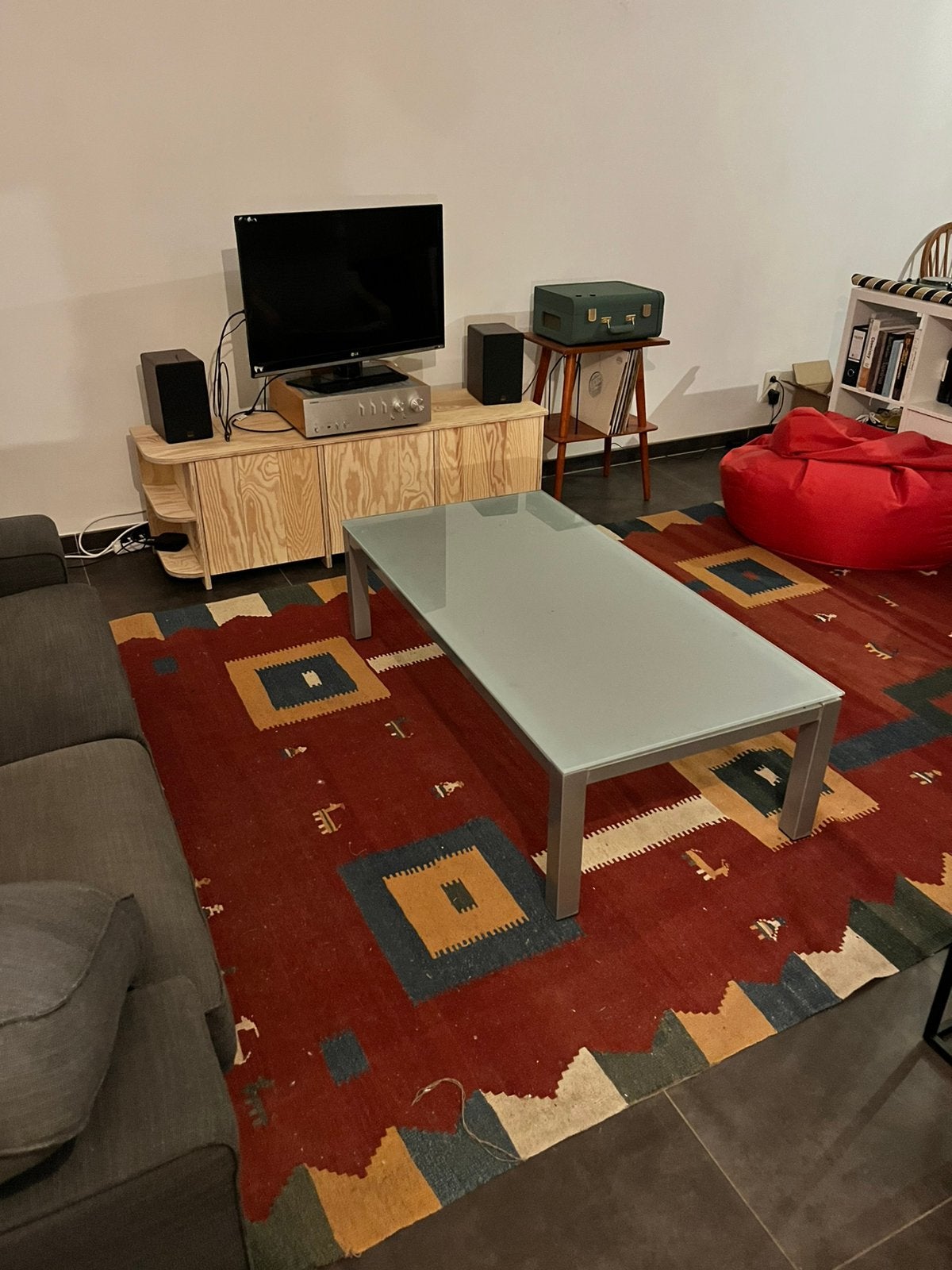 Salontafel, Maison & Meubles, Tables | Tables d'appoint, Verre, Enlèvement, Utilisé, 75 cm ou plus