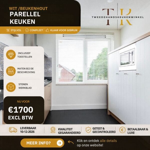 ✨MODERNE KEUKEN MET WAND  +APPARATUUR   ✨