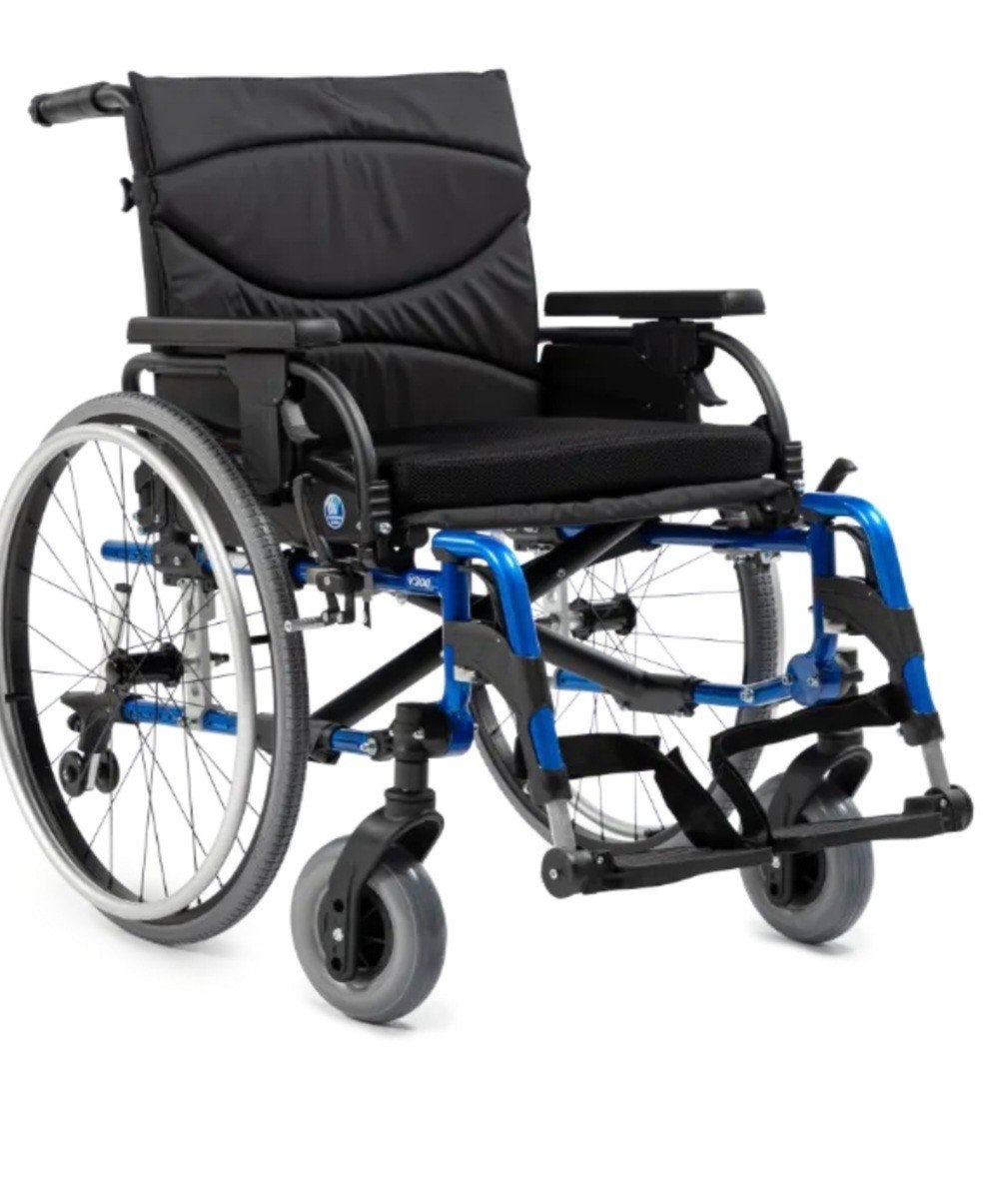 Luxe model Vermeiren V 300 DL blauw., Diversen, Ophalen, Inklapbaar, Zo goed als nieuw, Duwrolstoel
