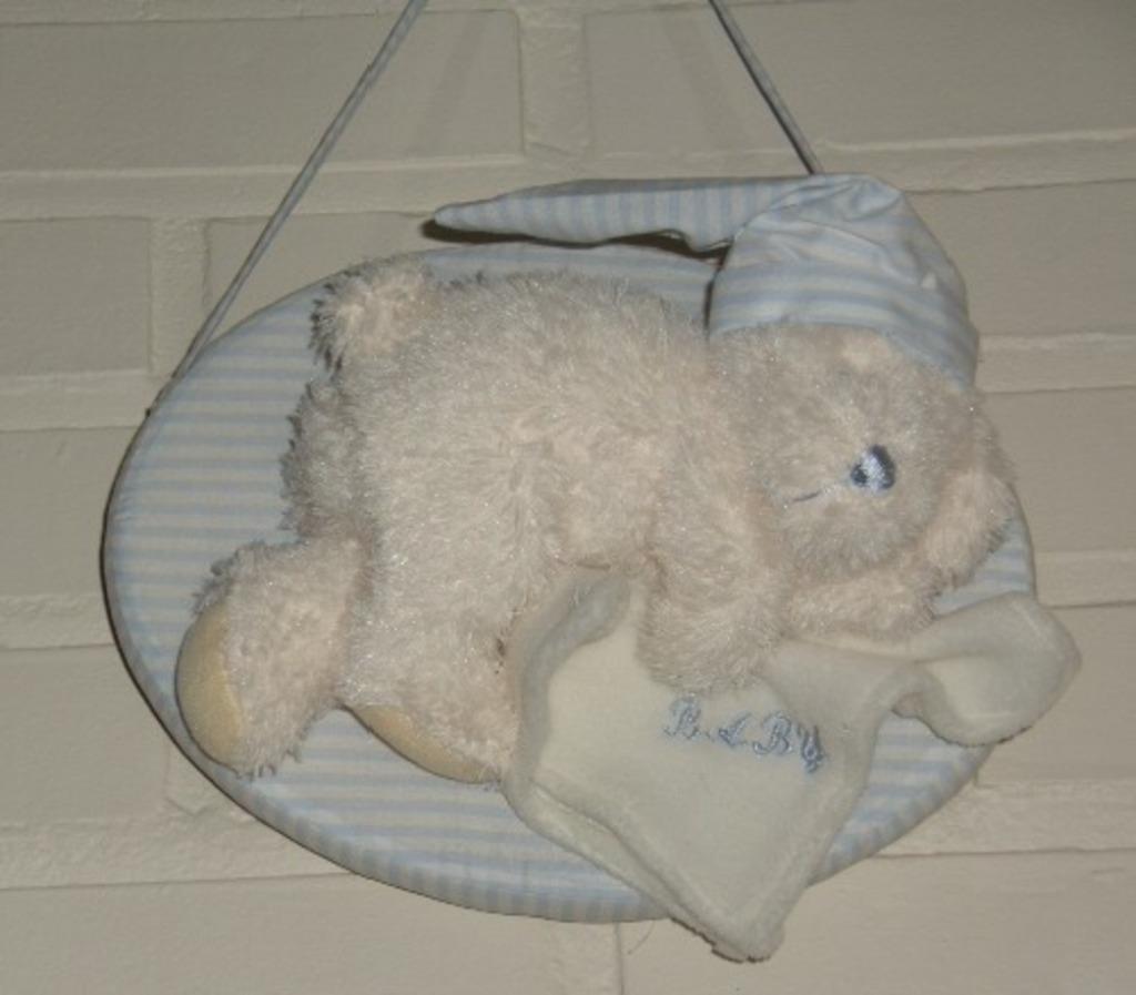 PLUCHE BEER BABY BLAUW 32 STUKS Appletree NIEUW, Ophalen of Verzenden, Nieuw, Geboortebord