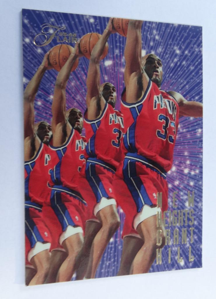 95-96 FLAIR #2 of 10 GRANT HILL "New Heights", Verzenden, Zo goed als nieuw, Plaatje