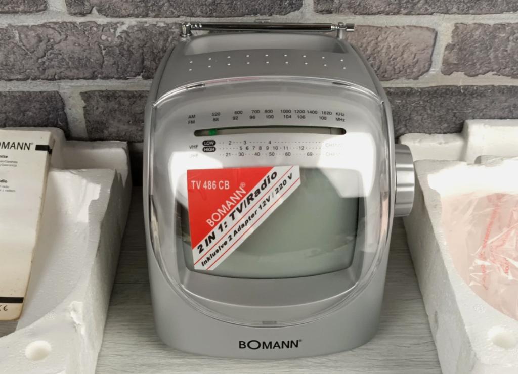 Vintage BOMANN TV 486 CB - DRAAGBARE TV MET RADIO, Audio, Tv en Foto, Ophalen of Verzenden, Nieuw, Minder dan 40 cm, Overige merken