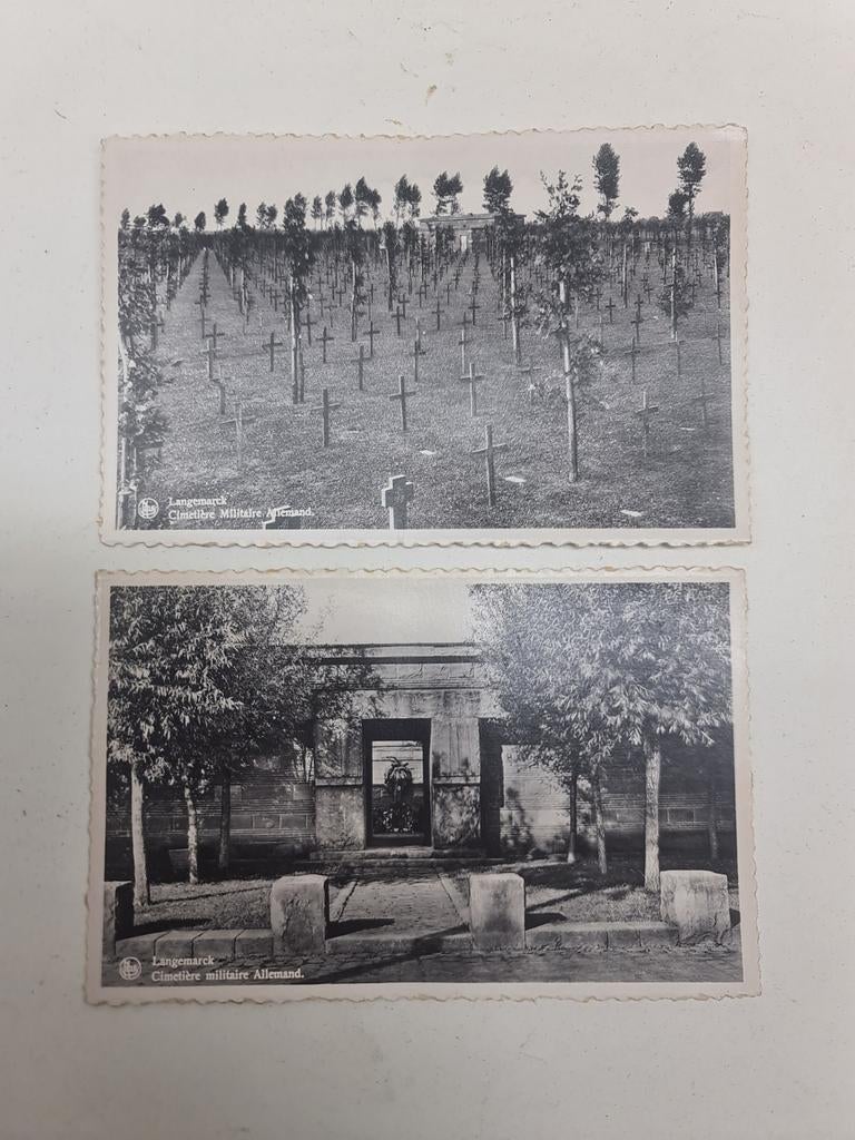 2 postkaarten duits kerkhof Langemark, Ophalen of Verzenden