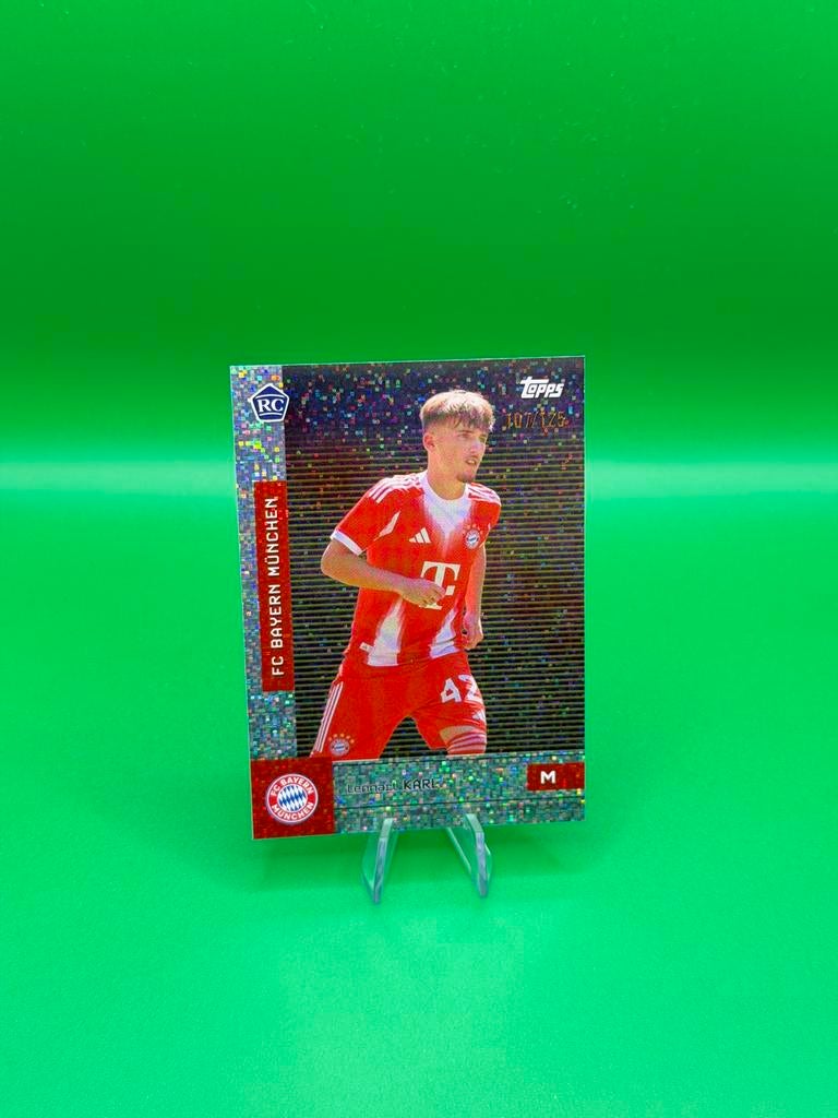 2025 Topps FC Bayern Munchen Lennart Karl RC Speckle /125, Enlèvement ou Envoi, Comme neuf