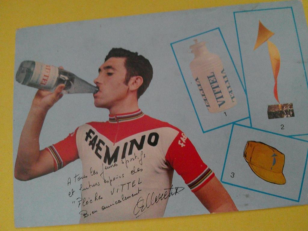 wielerkaart 1970 team faema  eddy merckx, Envoi, Utilisé