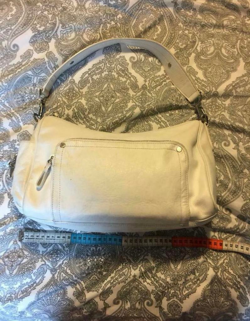Longchamp handtas wit leder, Ophalen of Verzenden, Zo goed als nieuw, Wit, Handtas