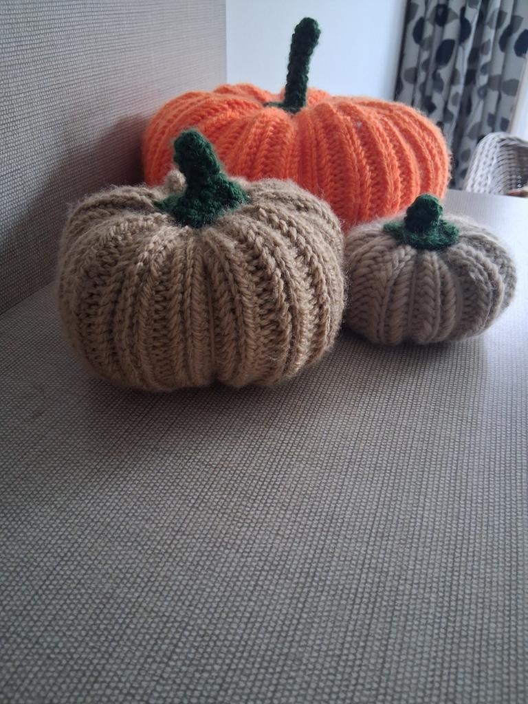 Handgemaakte katoenen pompoenen, Tuin en Terras, Ophalen of Verzenden, Zo goed als nieuw
