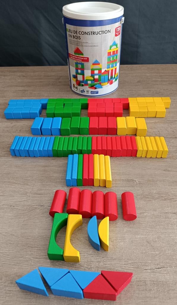 Jeu de construction en bois / 120 pièces, Enlèvement ou Envoi, Comme neuf