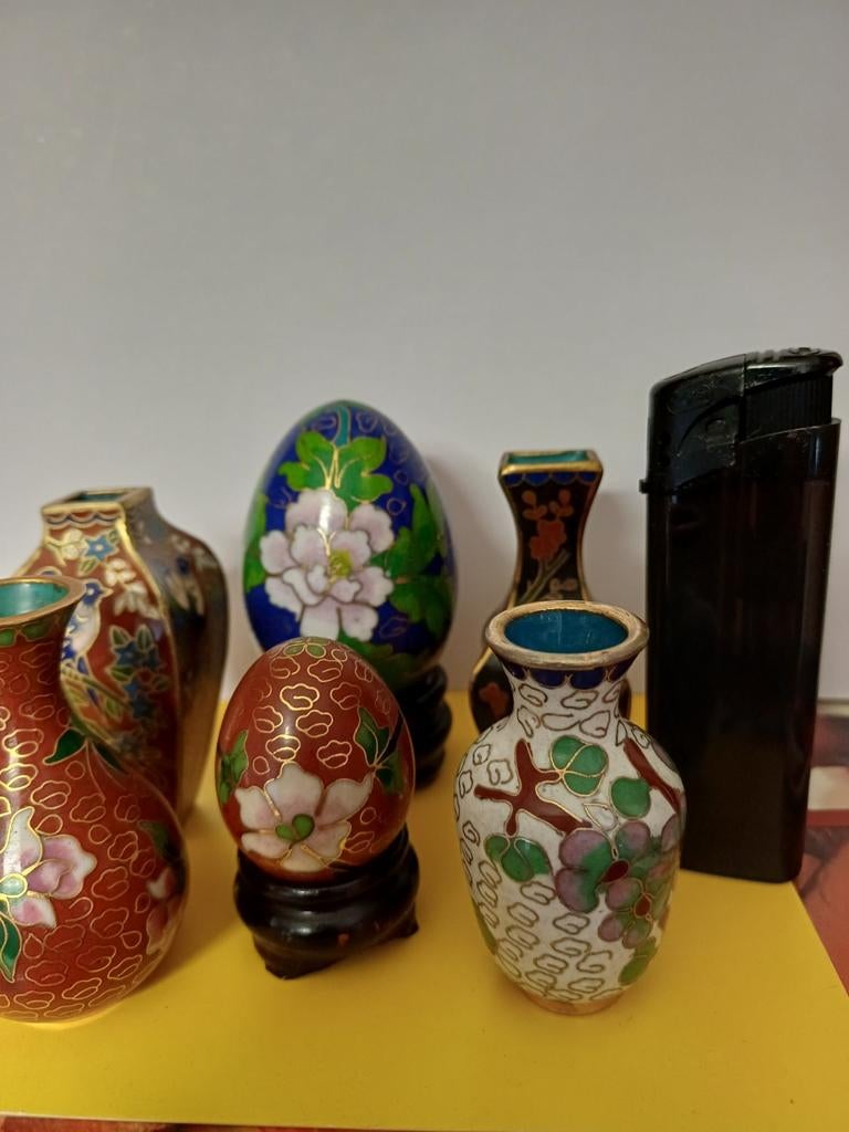 Chinees lot cloisonne miniatuur., Ophalen