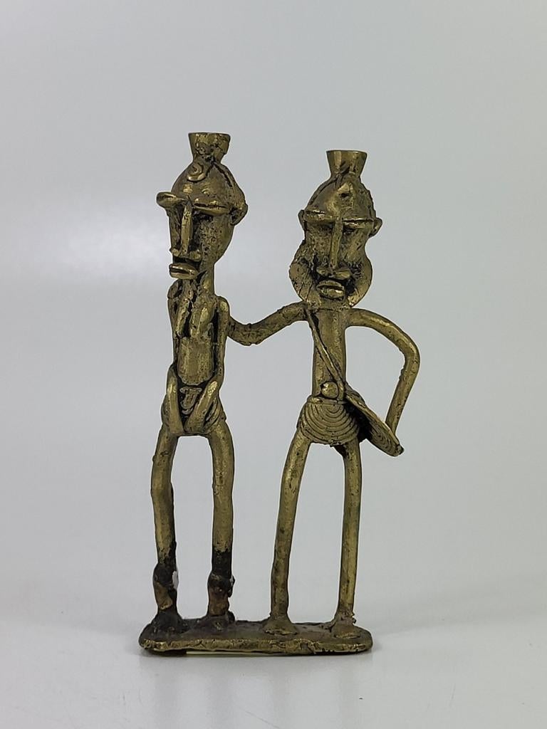 Authentiek  Afrikaans Beeldje - Twee Figuren, Ophalen of Verzenden