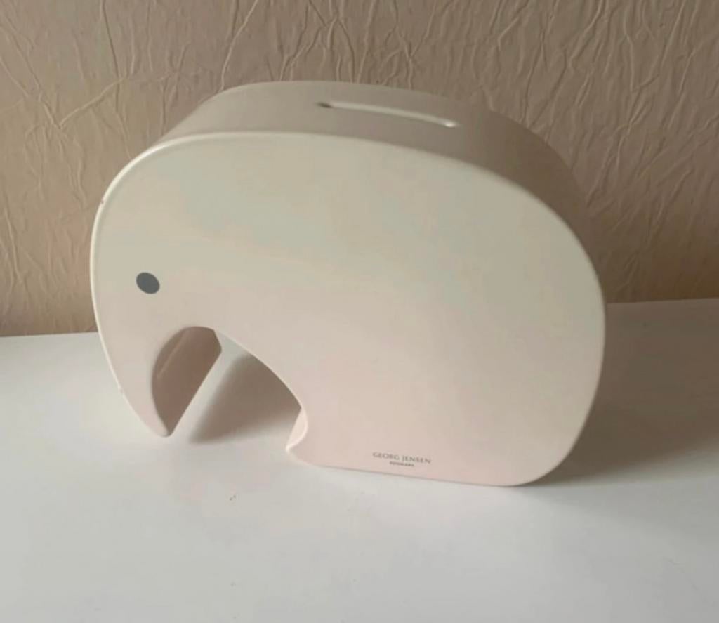 Zeldzame crèmekleurige Moneyphant,  Georg Jensen, Enlèvement ou Envoi