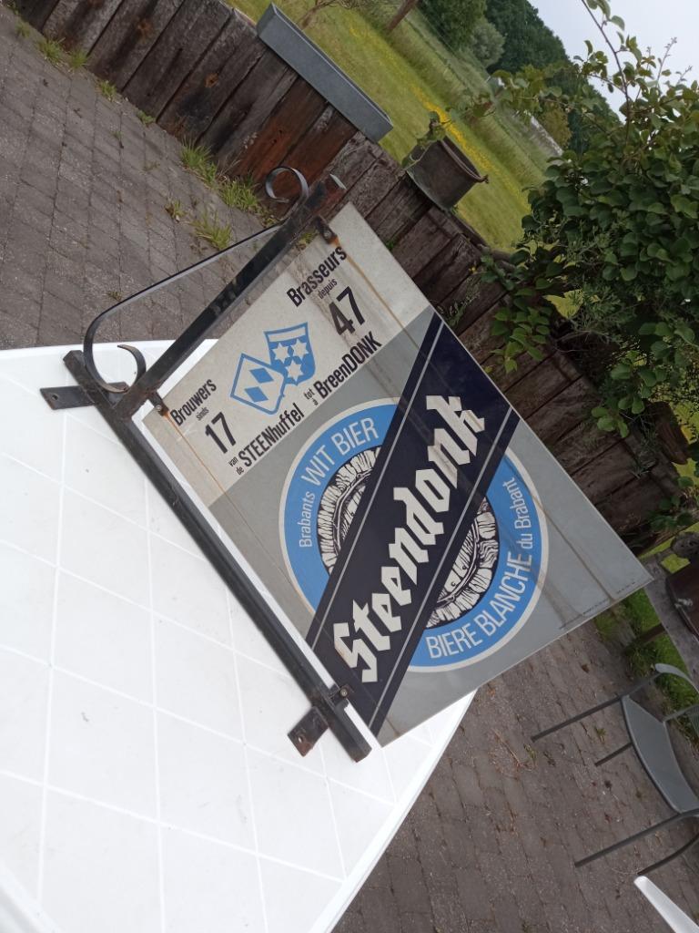 bierreclame Steendonk, Ophalen, Gebruikt, Reclamebord, Plaat of Schild, Overige merken