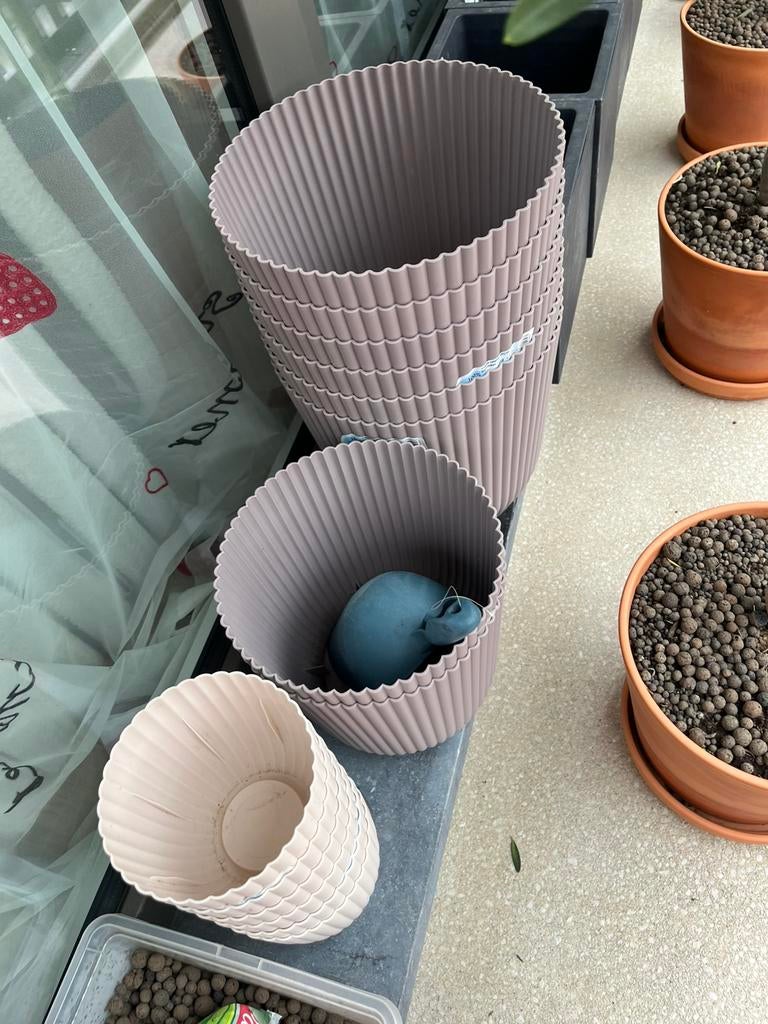 Lot de 2 pots pot plante lavende moyen 25cm, Enlèvement ou Envoi, Comme neuf
