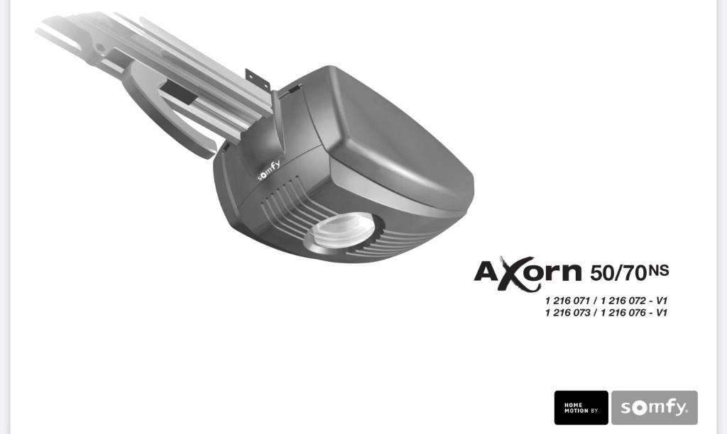 Somfy AXORN 70 - kit moteur/rail porte garage, Ophalen, Gebruikt, 200 cm of meer, 200 cm of meer