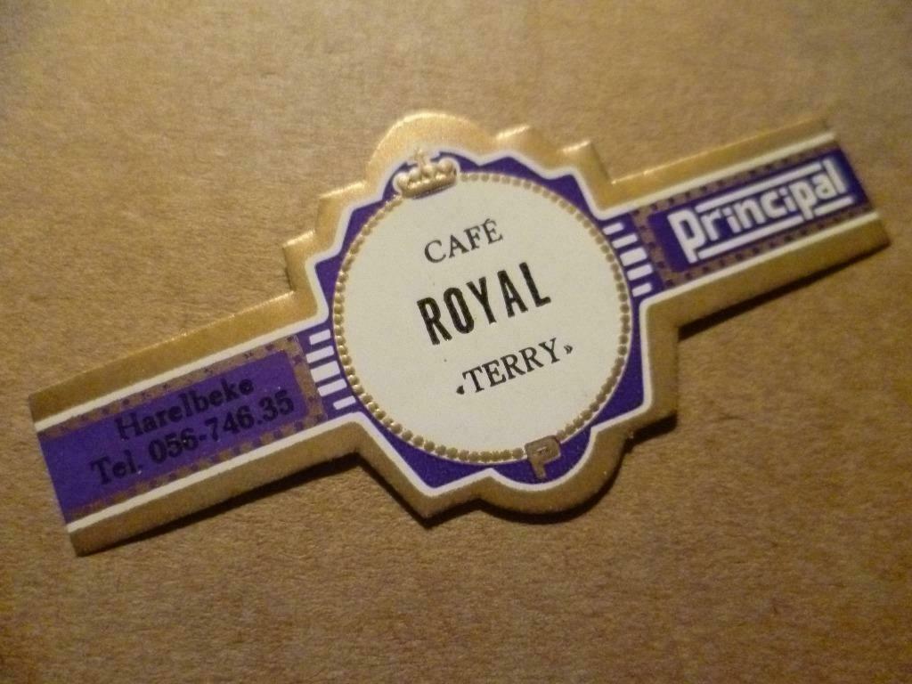Café Royal "Terry", Harelbeke, Tel.056-746.35, Principal, Verzamelen, Verzenden, Nieuw, Sigarenbandjes