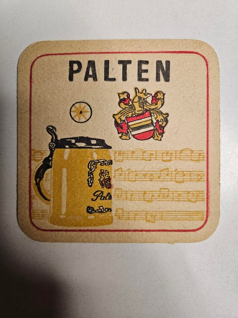 Oud bierviltje Palten Artois. Ook de pot in bezit, Verzamelen, Ophalen of Verzenden