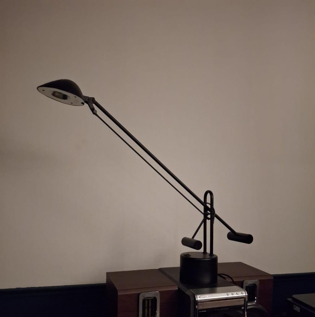 Vintage Design bureau lamp met contragewicht (LED), Huis en Inrichting, Ophalen, Zo goed als nieuw, Metaal, 50 tot 75 cm