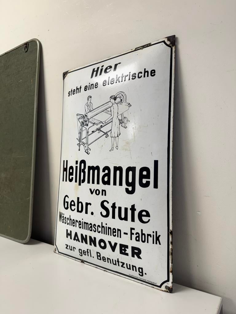Assiette en émail antique Heissmangel, Enlèvement ou Envoi