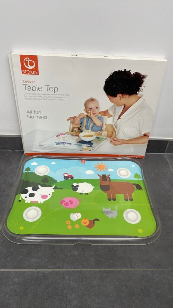 Table Top met zuignappen + omkeerbare placemat - Stokke, Kinderen en Baby's, Ophalen, Nieuw